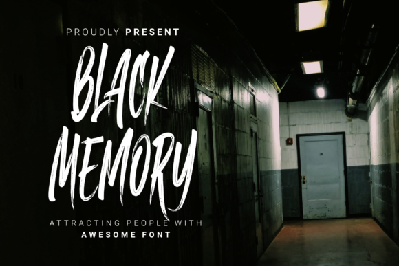Black Memory: A Cool Brushed Display Font for Modern Brands