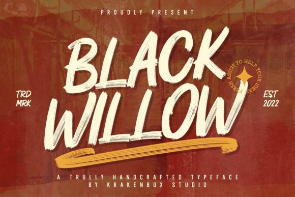 Black Willow: A Textured Display Font for Modern Branding