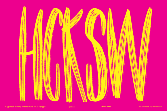 Hacksaw: A Dry Brush Font Handmade with a Dedicated Soul