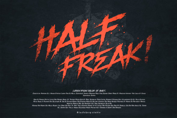 Half Freak: A Gothic Brushed Display Font