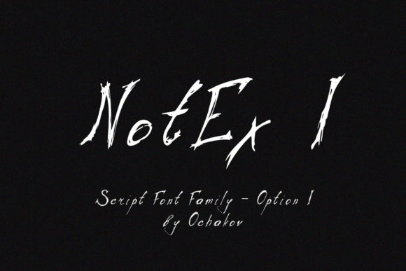 Notex-i: A Brushed Display Font for Bold Designs