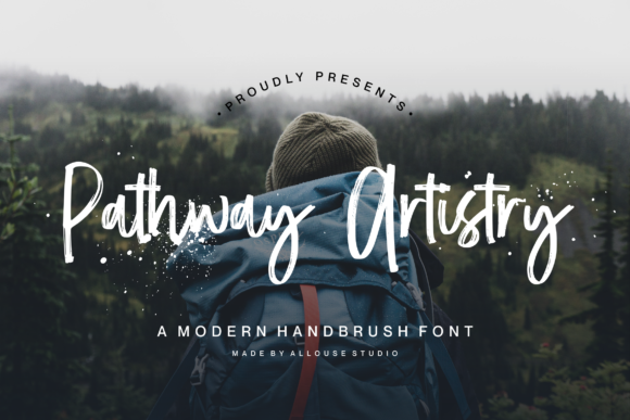 Pathway Artistry: A Brushed Script for Modern Branding