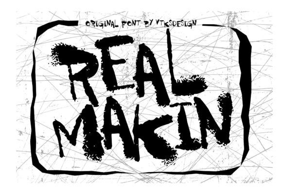 Realmakin: A Brushed Display Font for Modern Visual Identity