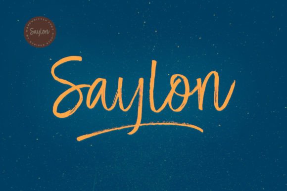 Saylon: Elevating Design with Romantic Brushed Calligraphy