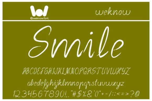 Smile: A Brushed Script Font for Modern Elegance