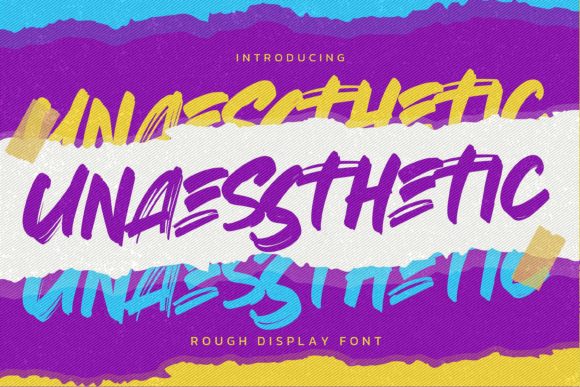 Unaessthetic: A Futuristic Street Art Display Font
